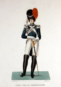 Lid van de Pontificale Gendarmerie van de Vaticaanstaat. door Unknown artist