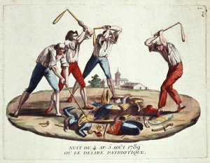 Nacht van 4-5 augustus 1789, of patriottische waanzin, laat 18e eeuw