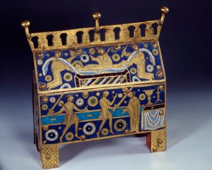 Kunstobject: Emaille jacht, goud en koper van Sint Thomas Becket