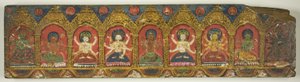 Een van een paar Magische Charms (Dharani) Manuscript Covers door Unknown artist