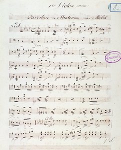 Openingspagina van de opera Stratonice door Mehul (1792) door Unknown artist