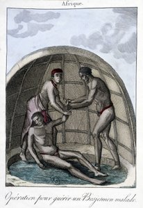 Operatie om een Bojesmen te genezen - gravure door Unknown artist