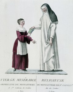 Wees en religieuze ellendige maagd van het klooster van St. Catherine des Cordiers in Rome