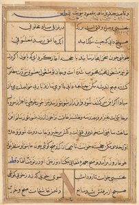 Pagina uit Verhalen van een Papegaai (Tuti-nama): tekstpagina door Unknown artist