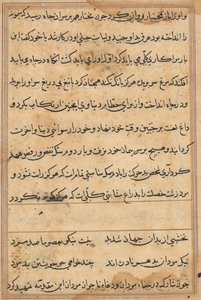 Pagina uit Verhalen van een Papegaai (Tuti-nama): tekstpagina door Unknown artist