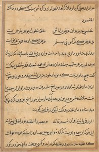 Pagina uit Verhalen van een Papegaai (Tuti-nama): tekstpagina door Unknown artist