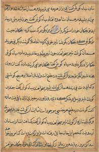 Pagina uit Verhalen van een Papegaai (Tuti-nama): tekstpagina door Unknown artist