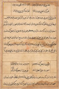 Pagina uit Verhalen van een Papegaai (Tuti-nama): tekstpagina door Unknown artist