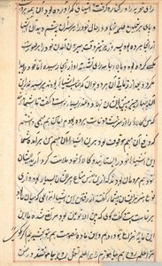 Pagina uit Verhalen van een Papegaai (Tuti-nama): tekstpagina door Unknown artist