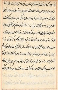 Pagina uit Verhalen van een Papegaai (Tuti-nama): tekstpagina door Unknown artist