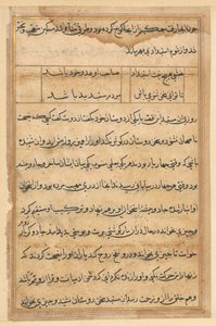 Pagina uit Verhalen van een Papegaai (Tuti-nama): tekstpagina door Unknown artist