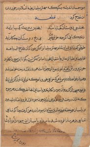 Pagina uit Verhalen van een papegaai (Tuti-nama): tekstpagina door Unknown artist