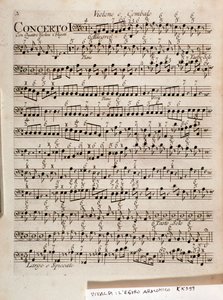 Pagina van muzikale partituur van L