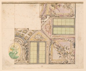Geschilderd plafond van een kapel door Unknown artist