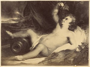 [Schilderij van een kind dat druiven eet]. door Unknown artist