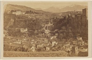 [Panoramisch uitzicht rondom het Alhambra].