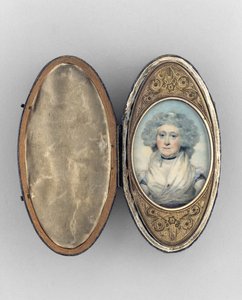 Patch Box met portret van een vrouw, ca. 1780 door Unknown artist
