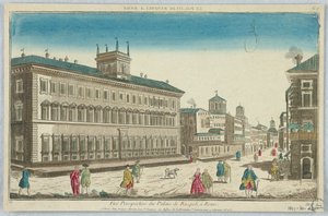 Kijkdoos, perspectief van het Ruspoli-paleis, in Rome, nr. 2 door Unknown artist