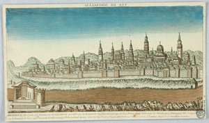 Kijkdoos, Vue de Jerusalem, Jérusalem, Ville Capitale de la Palestine Sous David et Salomon, est Si Célèbre Par Son Temple et Les Magnifiques Ouvrages que Ses Deux Princes Firent Batir...