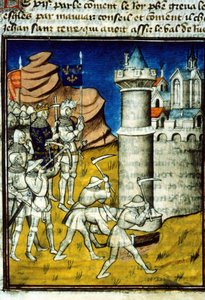 Filips II August (1165-1223) te Chinon - Miniatuur in 