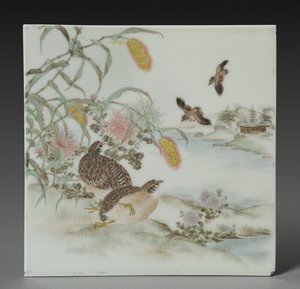 Plaquette met Kwartel door Unknown artist