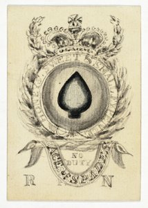 Speelkaart: Schoppenaas door Unknown artist
