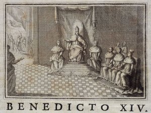 Paus Benedictus XIV (1740-1758) in "Annals of the Order of Preachers" door Thomas-Marie Mamachi, Rome door Unknown artist