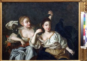 Portret van de dochters van Peter de Grote door Unknown artist