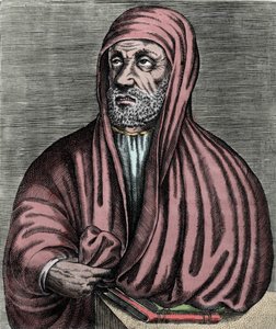 Portret van Abu Ali al Husain ibn Abdallah ibn Sina (Avicenna) (980-1037), Iraanse arts. Gravure uit de 17e eeuw
