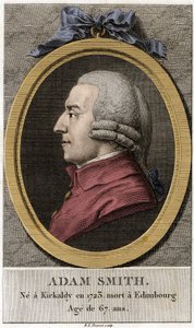 Portret van Adam Smith (1723-1790), Schotse filosoof en econoom. door Unknown artist