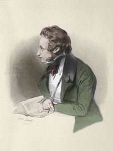 Portret van Alfred de Vigny (Alfred Victor, Graaf van Vigny)