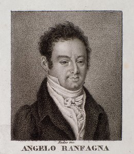 Portret van Angelo Ranfagna (gravure) door Unknown artist