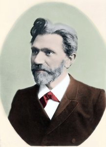 Portret van August Bebel (1840-1913), Duitse politicus. door Unknown artist