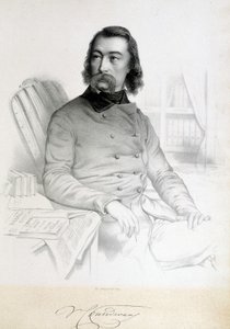 Portret van Barthelemy Prosper Enfantin, ook wel Père Enfantin (1796-1864), saint-simonist door Unknown artist