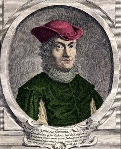 Portret van Baruch Spinoza (1632-1677), Nederlandse filosoof. Ook bekend als Bento de Espinosa of Benedictus de Spinoza of Benoit de Spinoza. Gravure uit de 18e eeuw door Unknown artist