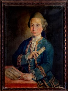 Portret van Benedetto Antonio Maria Puccini, Italiaanse organist en componist door Unknown artist