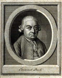Portret van Carl Philippe Emanuel Bach, de Bach van Berlijn en Hamburg, vijfde kind van Johann Sebastian Bach door Unknown artist