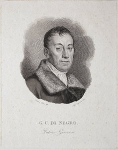 Portret van Carlo Di Negro (gravure) door Unknown artist