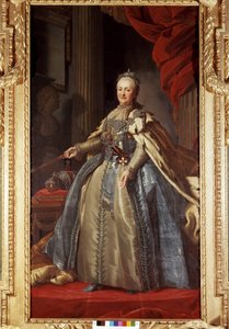 Portret van Catharina II (1729-1796), keizerin van Rusland, bewaard in het Drottningholm Paleis in Stockholm.
