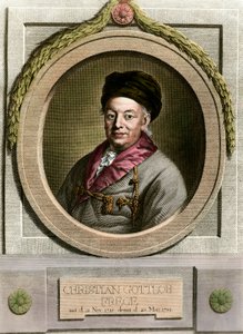 Portret van Christian Frege (1715-1781) Duitse wiskundige en filosoof