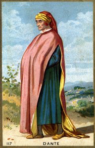 Portret van Dante Alighieri, genaamd Dante (1265 - 1321), Italiaanse dichter