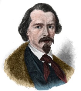 Portret van Emanuel von Geibel (1815-1884), Duitse dichter en toneelschrijver. door Unknown artist