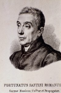 Portret van Fortunato Santini (gravure)