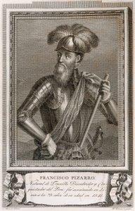 Portret van Francisco Pizarro (gravure)