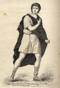 Portret van François-Joseph (François Joseph) Talma (1763-1826), Franse acteur. Gravure uit de 19e eeuw.
