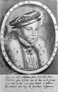 Portret van François II (1544 - 1560), koning van Frankrijk. door Unknown artist