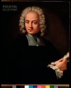 Portret van Giacomo Predieri, Italiaanse organist en cornettist door Unknown artist