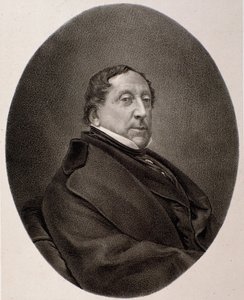 Portret van Gioacchino Rossini (gravure) door Unknown artist