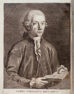 Portret van Giordano Riccati (gravure) door Unknown artist