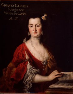 Portret van Giovanna Gasparini (1717-?) Italiaanse zangeres door Unknown artist